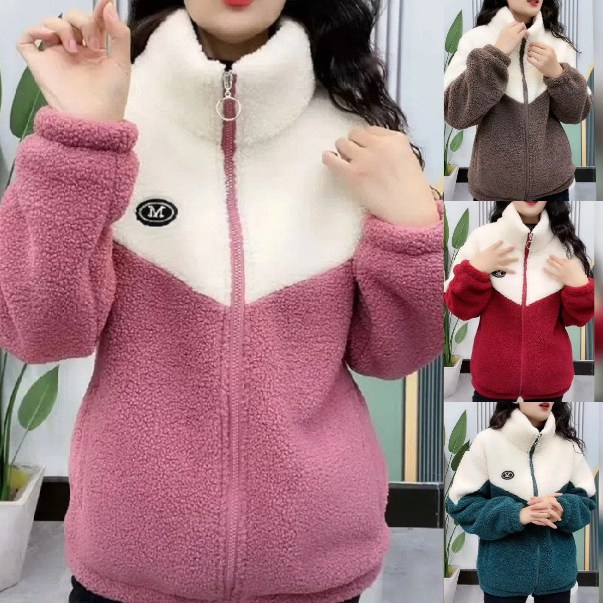 【M-4XL】Zimska flis jakna, pamučna jakna, deblja pamučna jakna od janjeće vune, topla jakna 3829709