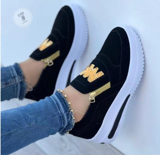 🔥👞【35-43】Novi stil ženske cipele s patentnim zatvaračem s bočnim debelim potplatom, sportske cipele, udobne i prozračne