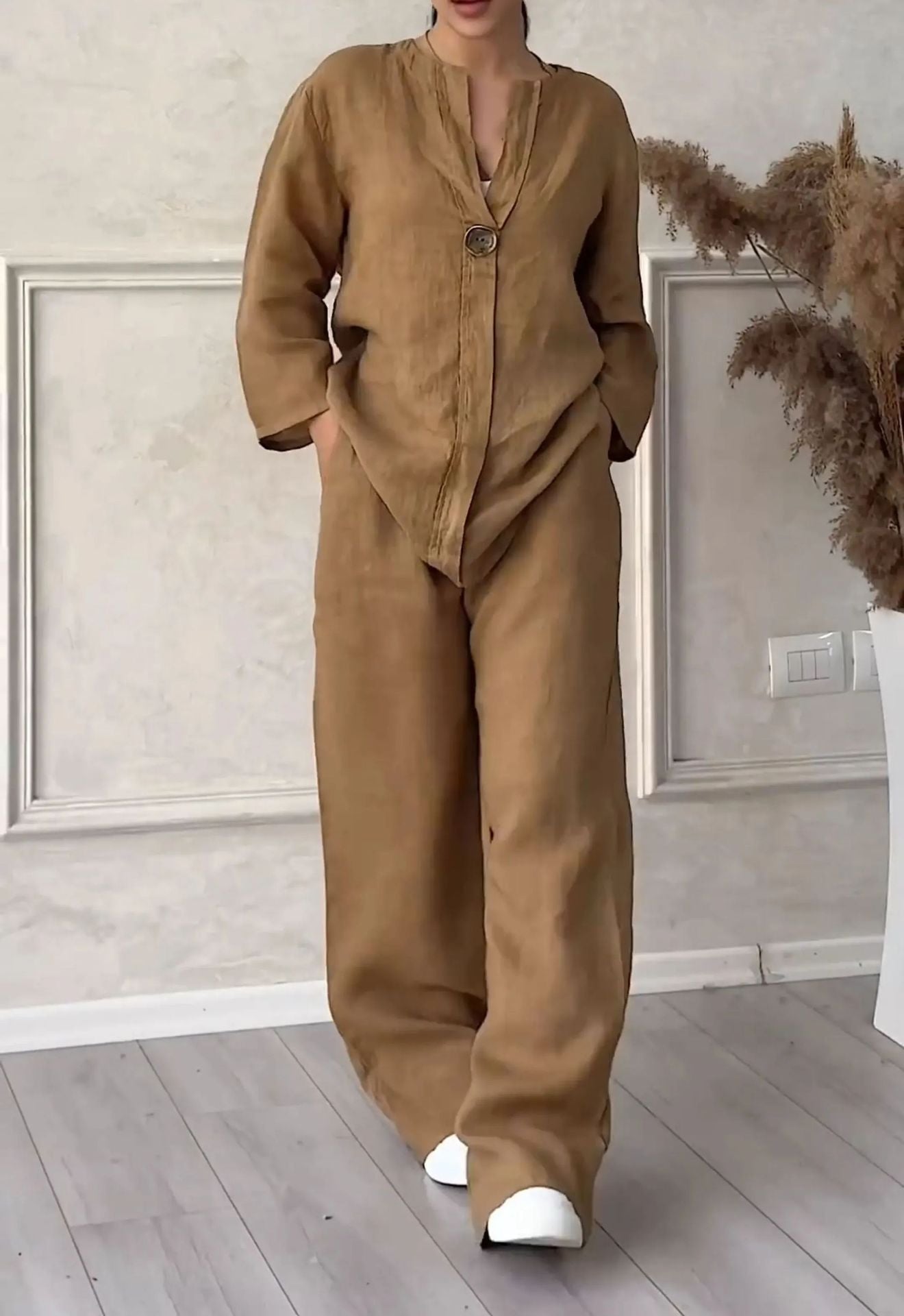 🔥🥋【S-5XL】【Majica kratkih rukava+hlače】Žensko lagano, moderno i udobno odijelo u više boja--3929902