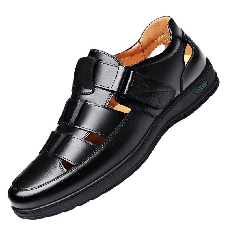 🌞🏆【38-44】Ljeto 2025. Muške prozračne šuplje neklizajuće ležerne sandale od meke kože, mekani potplat, udobne