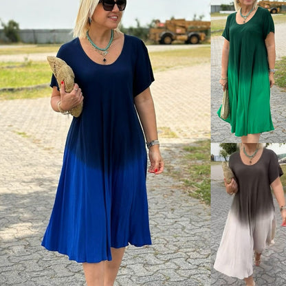 🍃🌹【S-5XL】2025 nova modna gradijent duga suknja, spoj u dvije boje za druženje, svestrana i udobna 💖