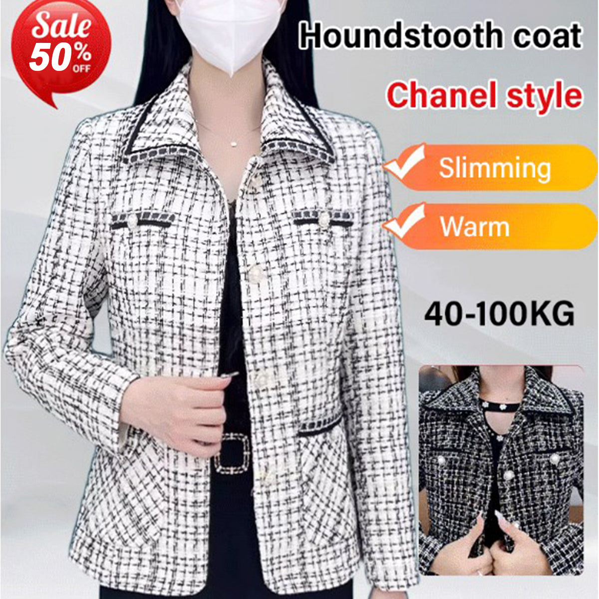 【Vremenski ograničena ponuda】【M-4XL】Nova jesensko-zimska ženska jakna na preklop