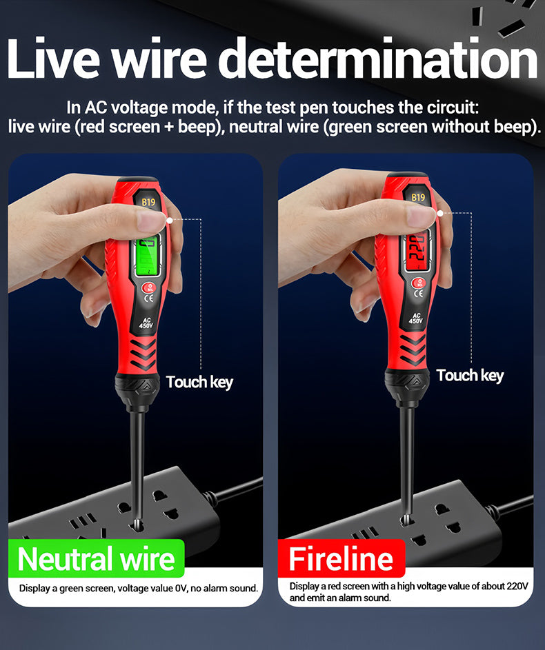 🔥[Kupite 1, dobijte 1] Visokoprecizna pametna mjerna olovka, višenamjenska indukcijska mjerna olovka s digitalnim zaslonom, detekcija strujnog kruga