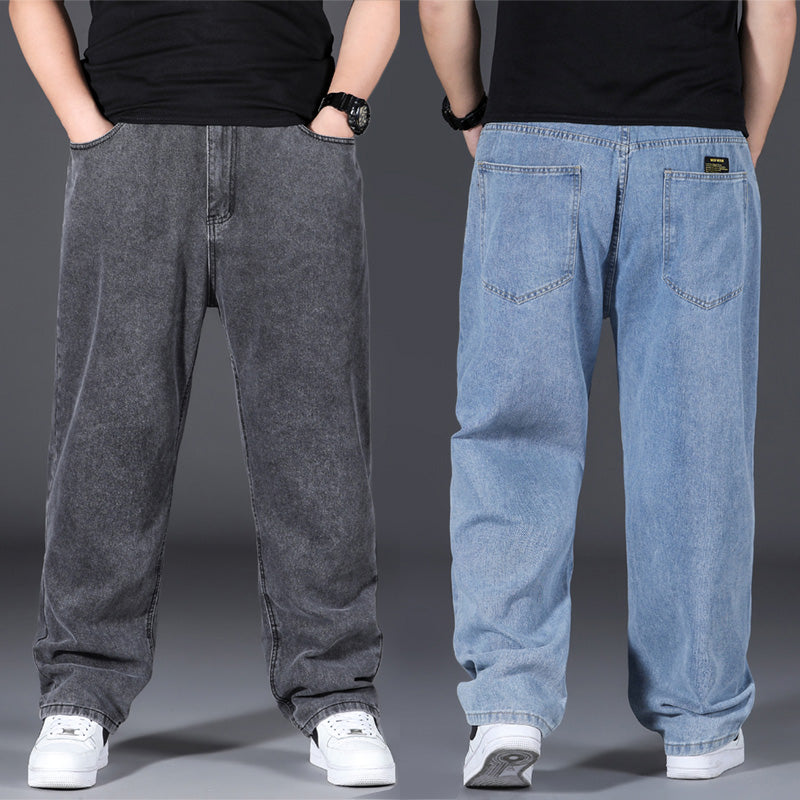 🤸‍♂️👖【50% popusta 🔥】【45–150 kg】🌌Novi model 2025: muške traperice velikih veličina, širokog kroja, rastezljive i udobne