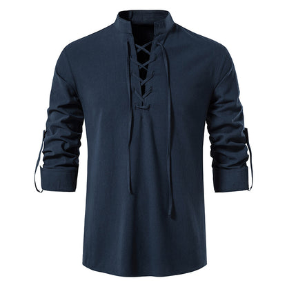 👔💖【50% popusta】【S-4XL】Muška košulja od pamuka i lana, široka i prozračna
