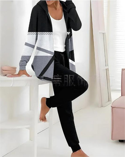 👕👖【S-3XL dugi rukavi + hlače】Jesen i zima novi ženski ležerni dvodijelni set s printom