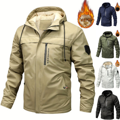 🎉【Popust 45%】Muška vunena jakna s kapuljačom Topla zimska jakna za vanjske aktivnosti Vodootporna jakna-3821306