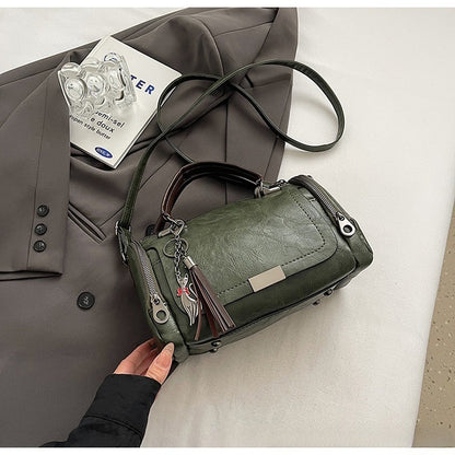 Ženska torba preko tijela s retro dizajnom resica i jednobojnim patchworkom, 2026