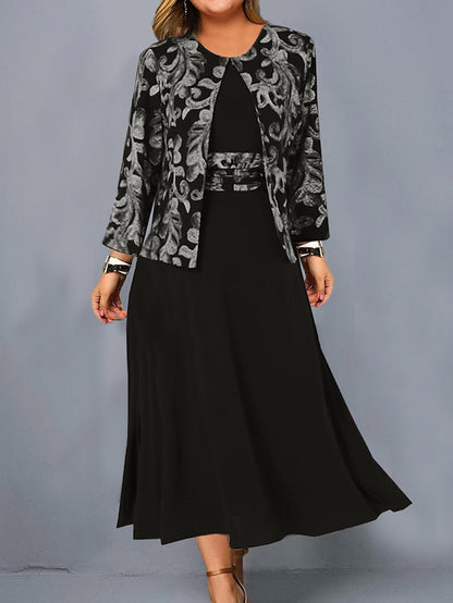 🌹😍💖【S-3XL】【Suknja + Jakna】Nova haljina bez rukava s printom iz 2025., ležerna odjeća