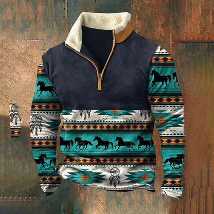 👕【Popust od 50%】【S-4XL】Jesen i zima 2025., moderan muški, topao pulover dugih rukava s 3D printom