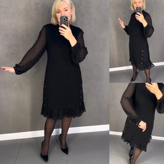 💖💖【S-5XL】🍁🍂Visokokvalitetna moderna haljina novog stila za jesen i zimu-3831724