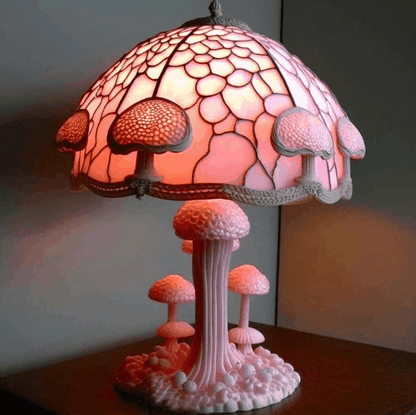 🔥Zadnji dan popusta -75% 🍄Stolna lampa od vitraja Gljiva iz serije Plant🎉-3933776