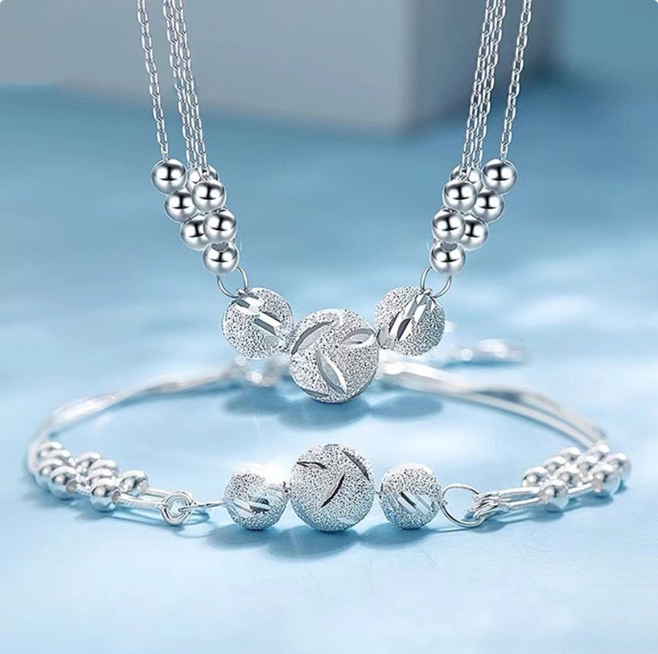 🔥【Kupite jedan, dobijte drugi gratis】🔥✨Lagana i luksuzna ogrlica + narukvica od perli za sreću