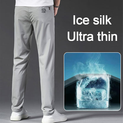 💥【50% POPUSTA】Muške super elastične i prozračne ležerne hlače od ledene svile