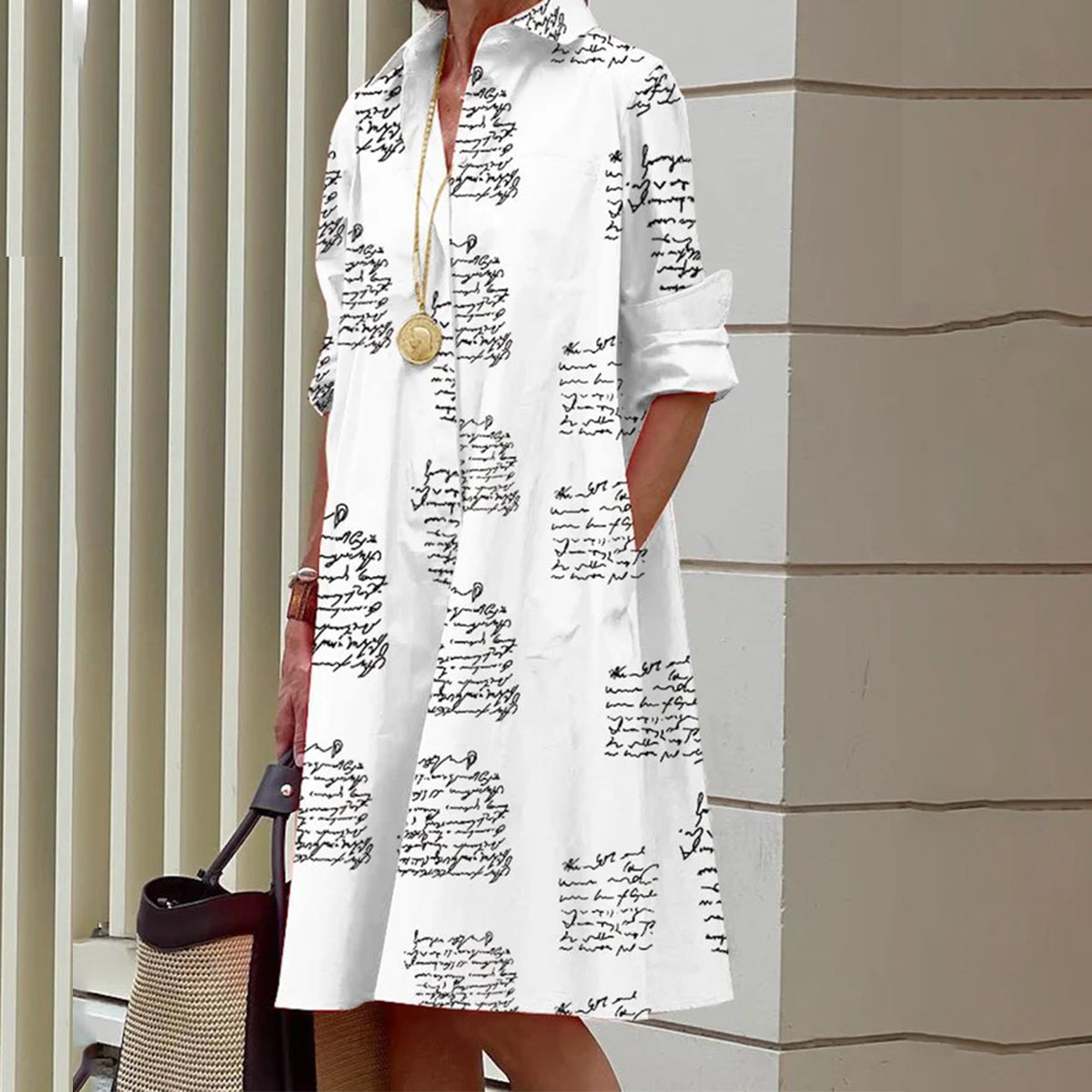 🔥👗【50% off】🌹💖【S-3XL】2025 nova modna svestrana ženska haljina košulja s printom, moderan dizajn, naglašavajući šarm