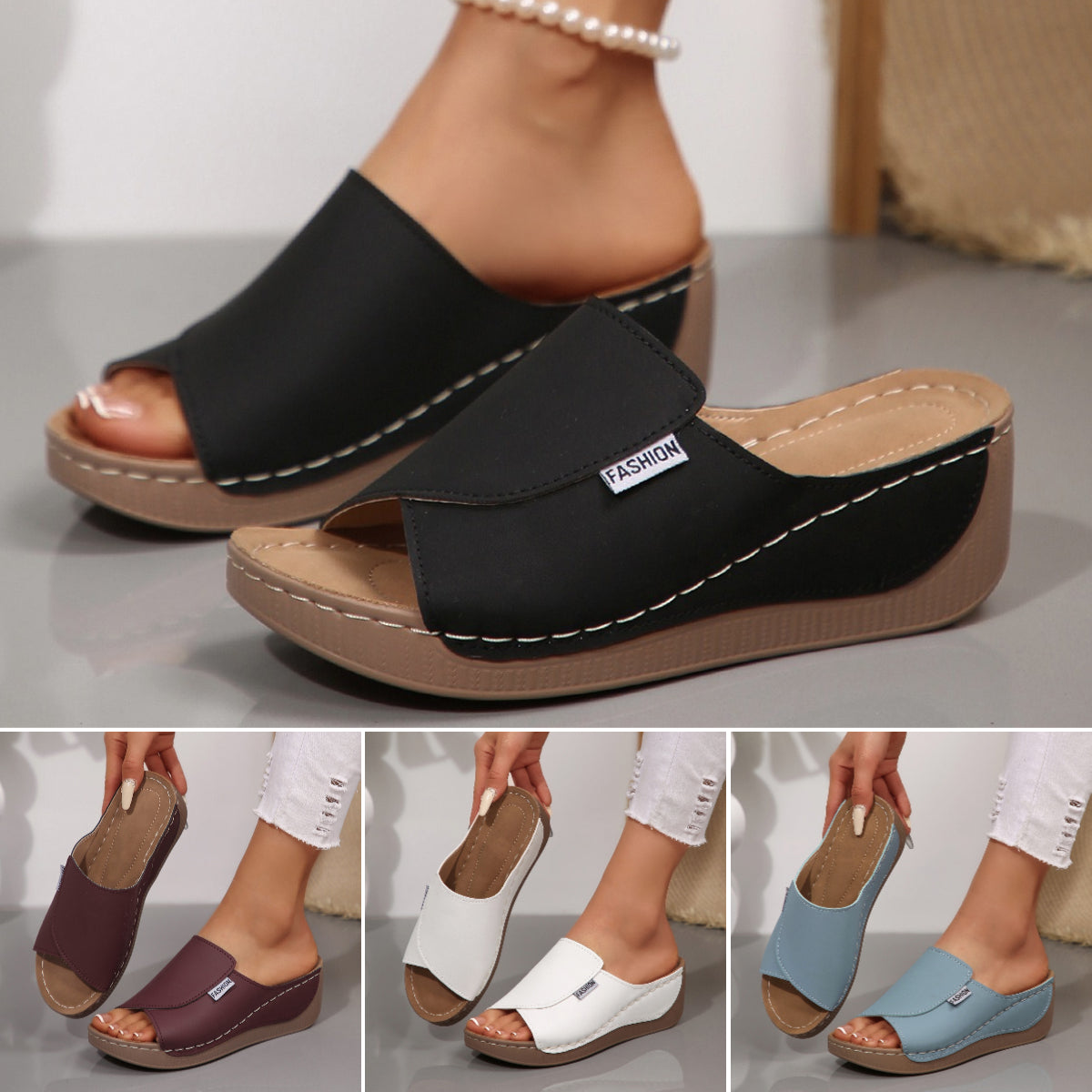 🔥【50% POPUSTA】👡【36-43】Moderne ženske sandale za 2025. godinu, izrađene od prave kože s mekim i debelim potplatima.