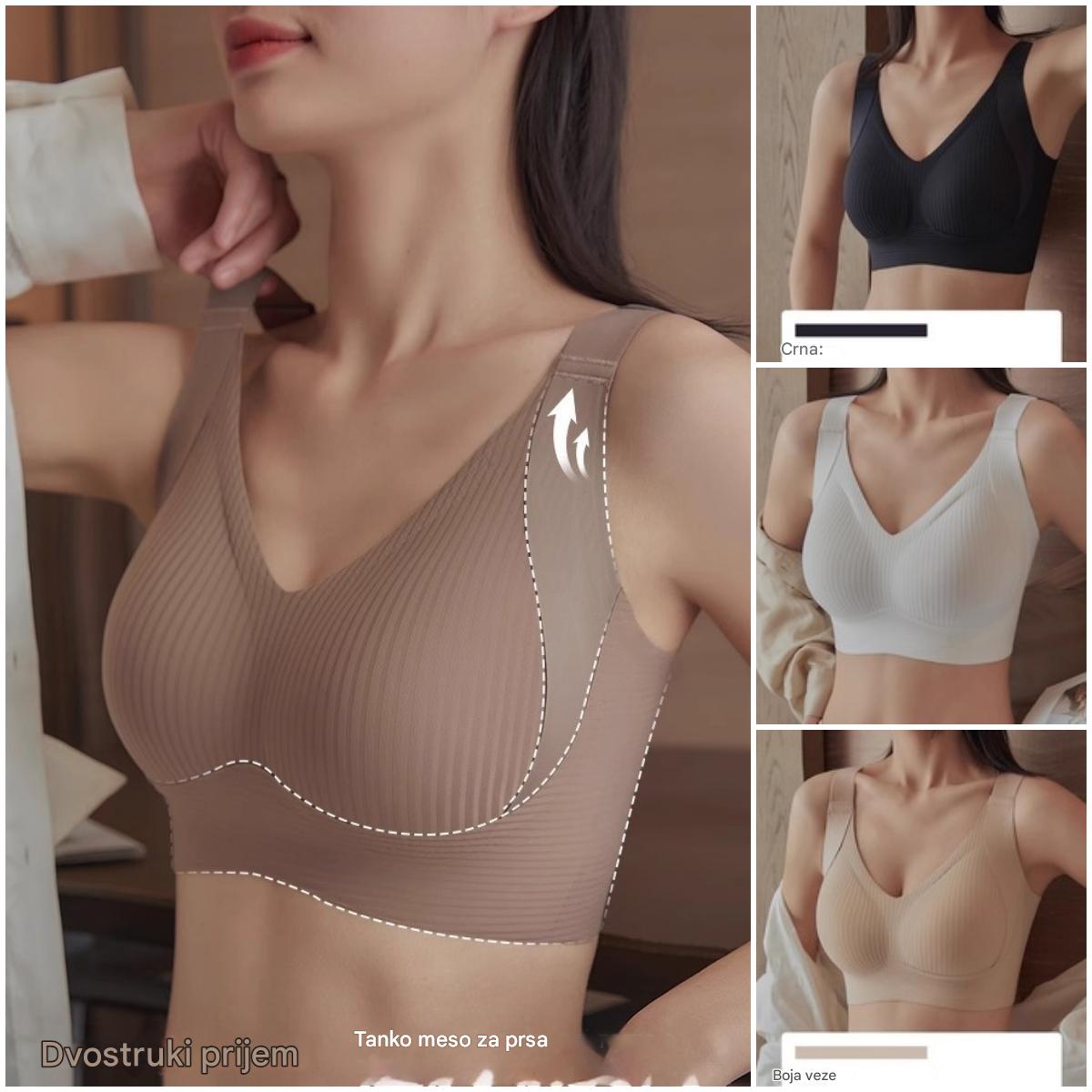 🔥🏆【1 set od 4 komada】【M-3XL】2025 ženski bešavni grudnjak bez žica ❤️uper antibakterijski, udoban i brzo se suši