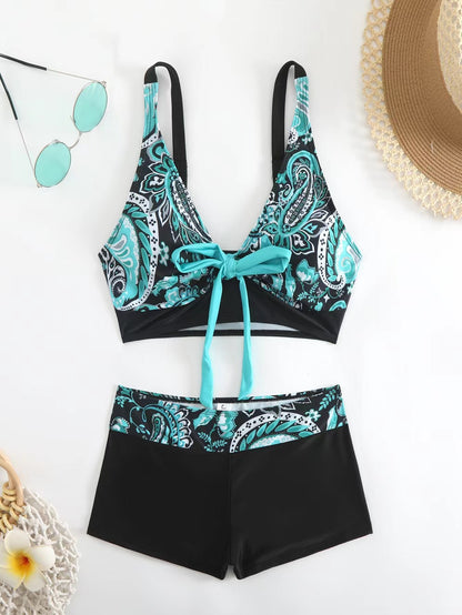 🏊‍👙【50% popusta】【S-5XL】🌴Ljetni elegantni kupaći kostim velikih veličina s printom, moderan i lijep, slobodan i udoban
