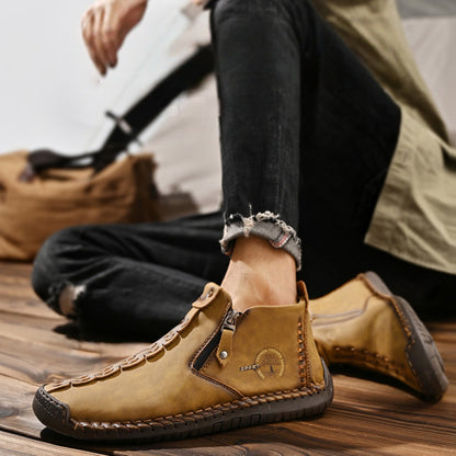 👞💥【38-48】Novost Zima 2025: Muške Martens čizme s podlogom od krzna i patentnim zatvaračem – Toplo, udobno i moderno za zimske dane!