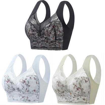 🔥🔥【3 komada】💕🎁【40kg-100kg】Bešavni grudnjak od ledene svile velike veličine, prozračan i podesiv