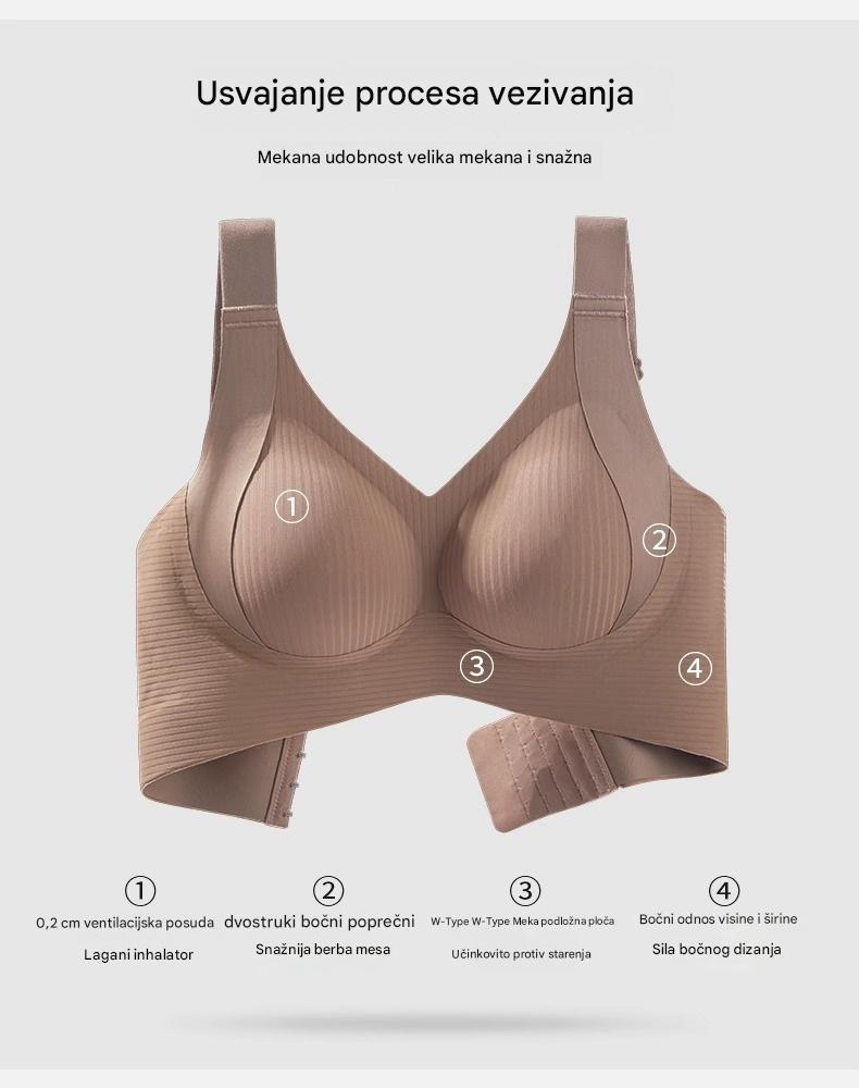 🔥🏆【1 set od 4 komada】【M-3XL】2025 ženski bešavni grudnjak bez žica ❤️uper antibakterijski, udoban i brzo se suši