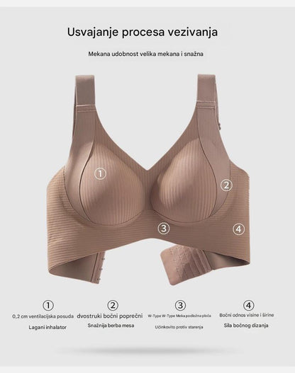 🔥🏆【1 set od 4 komada】【M-3XL】2025 ženski bešavni grudnjak bez žica ❤️uper antibakterijski, udoban i brzo se suši