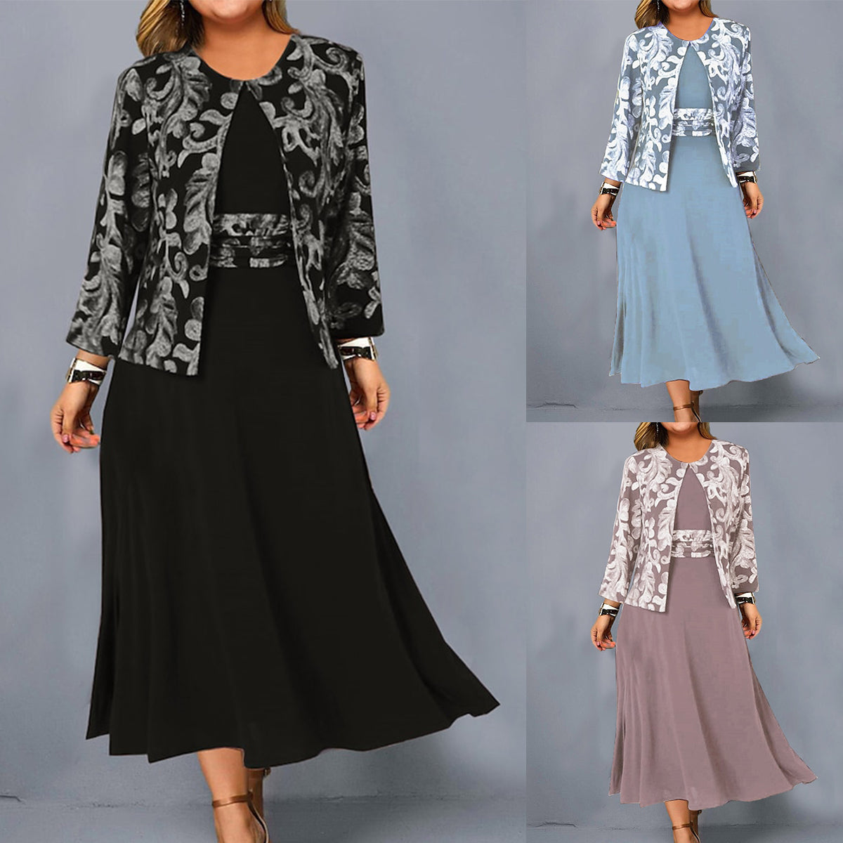 🌹😍💖【S-3XL】【Suknja + Jakna】Nova haljina bez rukava s printom iz 2025., ležerna odjeća