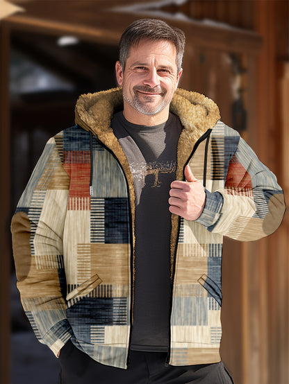 💖✨👔【S-4XL】Jesenski i zimski ležerni muškarci plus debeli baršunasti kaput i topla kapuljača od janjeće vune