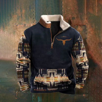 👕【Popust od 50%】【S-4XL】Jesen i zima 2025., moderan muški, topao pulover dugih rukava s 3D printom