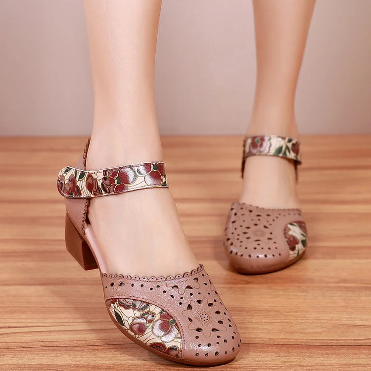 🥿✨【35-40】Ženske mekane kožne sandale na visoku petu novog stila ljeta 2025., moderne i udobne