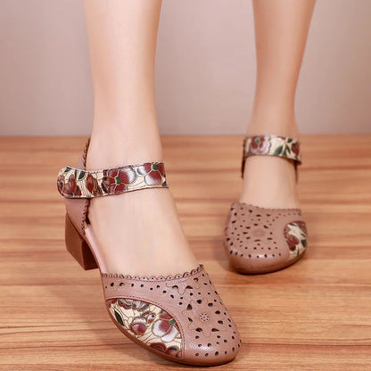 🥿✨【35-40】Ženske mekane kožne sandale na visoku petu novog stila ljeta 2025., moderne i udobne