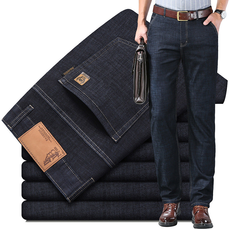 👖👖【60-110KG】 Svestrane, ležerne, jednostavne muške traperice veće veličine-3932446