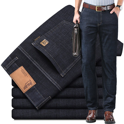 👖👖【60-110KG】 Svestrane, ležerne, jednostavne muške traperice veće veličine-3932446