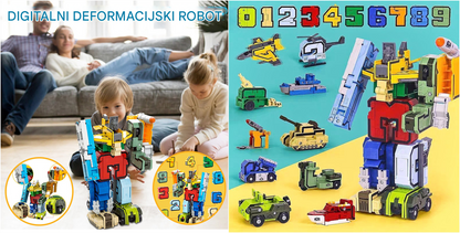 🔫🤖【🏆Najprodavaniji proizvod🔥】👾 Slagalica za djecu s kombinacijom slova i brojeva, edukativna transformirajuća robotska igračka.