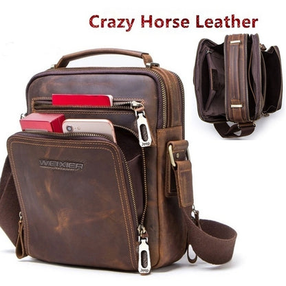 🎉👜【Novi proizvod🔥】【Ograničeno izdanje】Muška modna poslovna ležerna torba na rame od prave kože za putovanje na posao i na posao