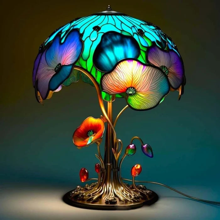 🔥Zadnji dan popusta -75% 🍄Stolna lampa od vitraja Gljiva iz serije Plant🎉-3933776