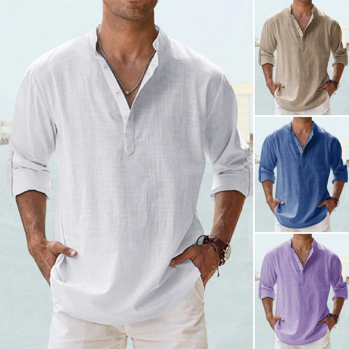 👔🎽【S~5XL】Vremenski ograničen popust od 50%, nova muška košulja od pamuka i lana 2025, široka i prozračna.