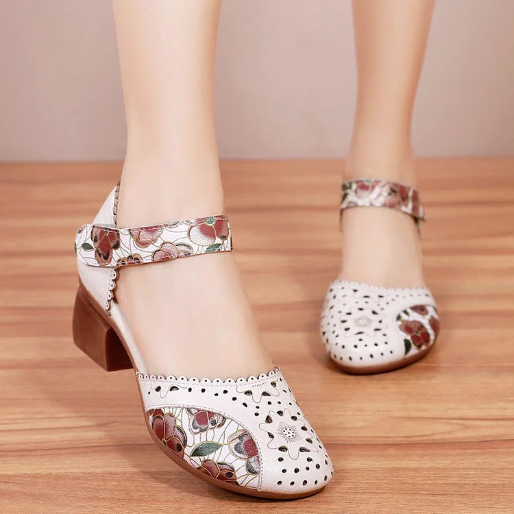 🥿✨【35-40】Ženske mekane kožne sandale na visoku petu novog stila ljeta 2025., moderne i udobne