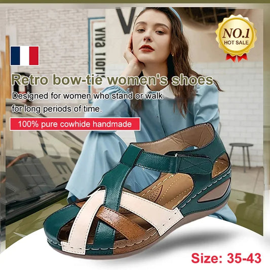 💥Rasprodaja za Majčin dan [35-43] Ženske ljetne sandale, izrađene od mekane kože, debeli potplat, šuplji čičak