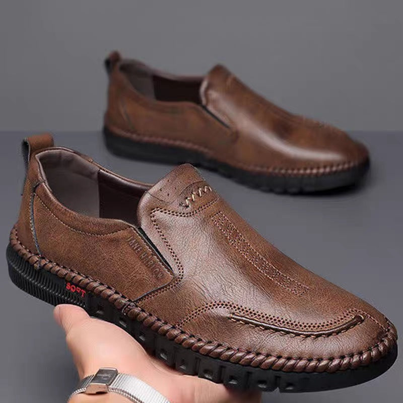 🏆👞【39-44】2025 muške ležerne sportske cipele, izrađene od prave kože, s mekim potplatom, neklizajuće, prozračne