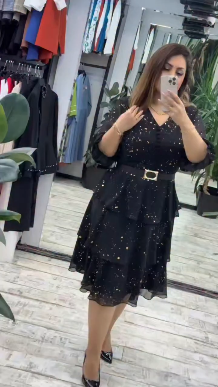 👗💖【S-5XL】Šifonska haljina za veće veličine | Udobne i prozračne, vrlo pogodne za ljeto