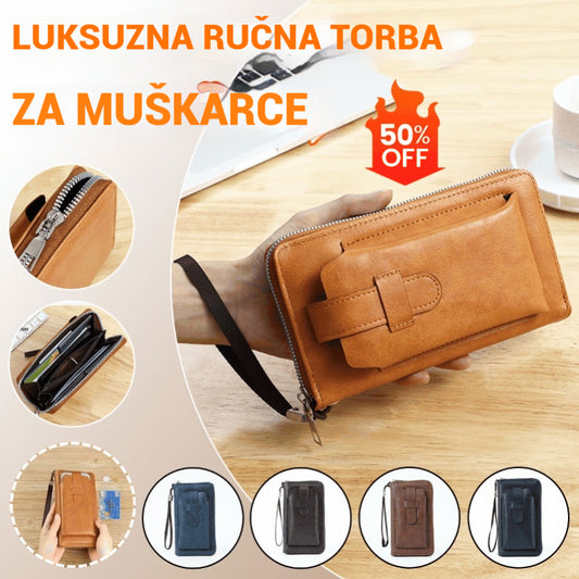 💼【50% OFF】Novi ručno izrađeni višenamjenski muški novčanik od prave kože