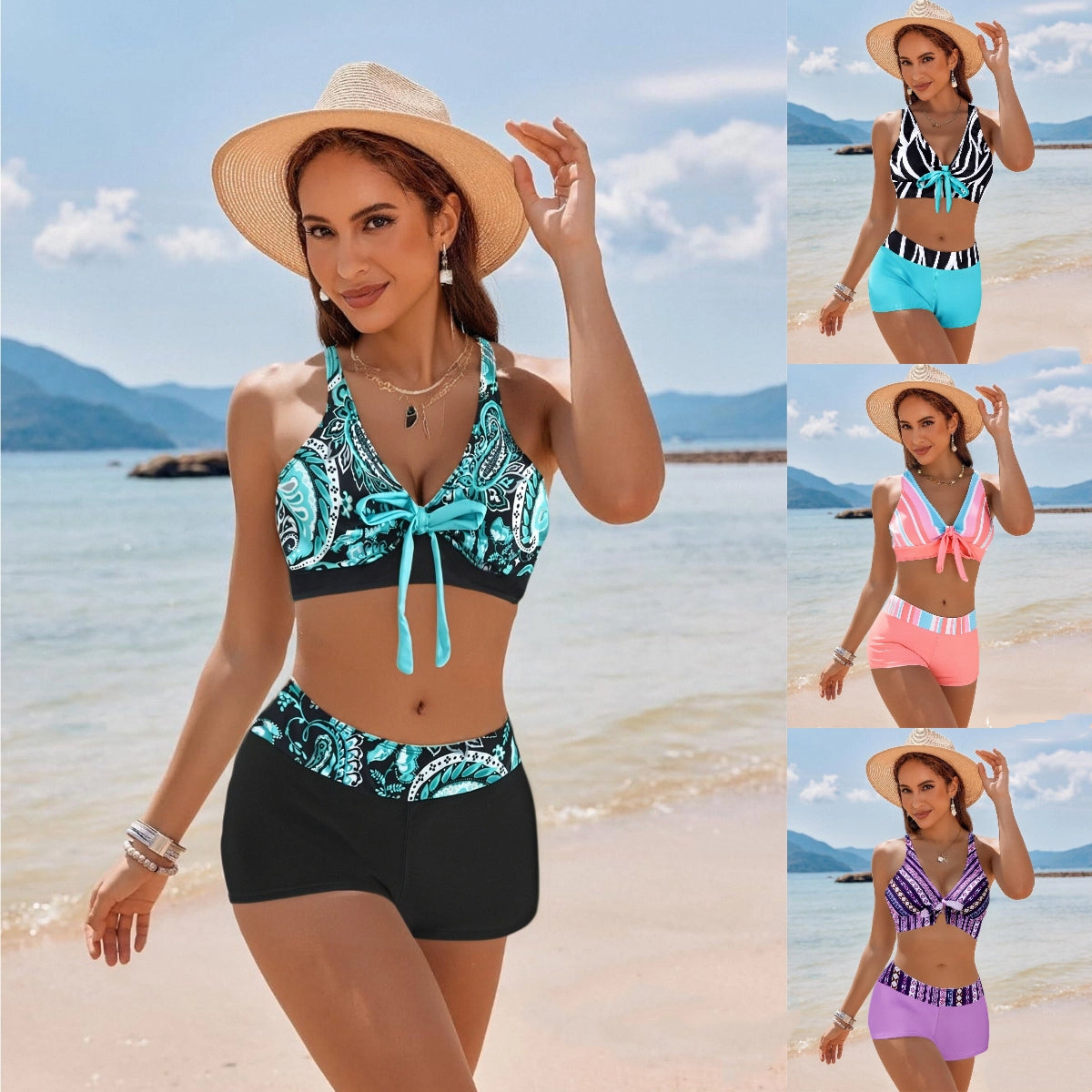 🏊‍👙【50% popusta】【S-5XL】🌴Ljetni elegantni kupaći kostim velikih veličina s printom, moderan i lijep, slobodan i udoban