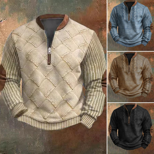 【S-5XL】Potpuno nova jesensko-zimska kolekcija 2025 – muška kvalitetna trenirka s patentnim zatvaračem s printom, europsko-američki stil