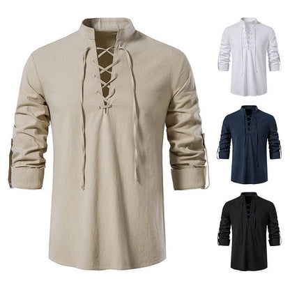 👔💖【50% popusta】【S-4XL】Muška košulja od pamuka i lana, široka i prozračna