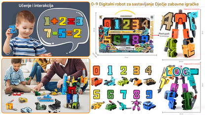 🔫🤖【🏆Najprodavaniji proizvod🔥】👾 Slagalica za djecu s kombinacijom slova i brojeva, edukativna transformirajuća robotska igračka.
