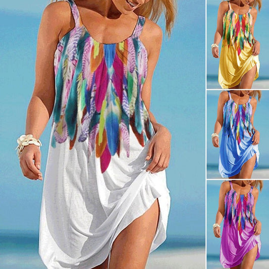 🌹👗[50% popusta]💖 [S-5XL] 🎁Nova ljetna haljina za plažu s printom tregera, moderna i ležerna, udobna na dodir, visokokvalitetna tkanina