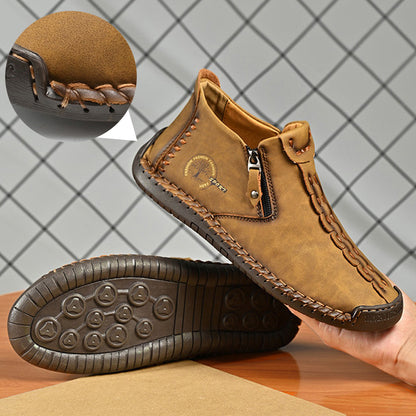 👞💥【38-48】Novost Zima 2025: Muške Martens čizme s podlogom od krzna i patentnim zatvaračem – Toplo, udobno i moderno za zimske dane!