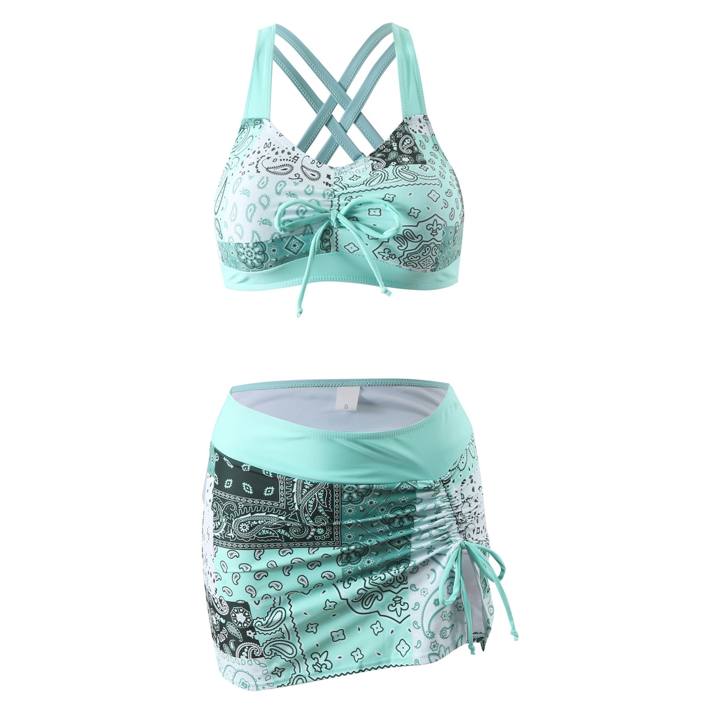 👙【50% popusta】【S-4XL】👙🌺Ljetni ženski dvodijelni kupaći kostim s etničkim printom, moderan i privlačan, udoban na dodir