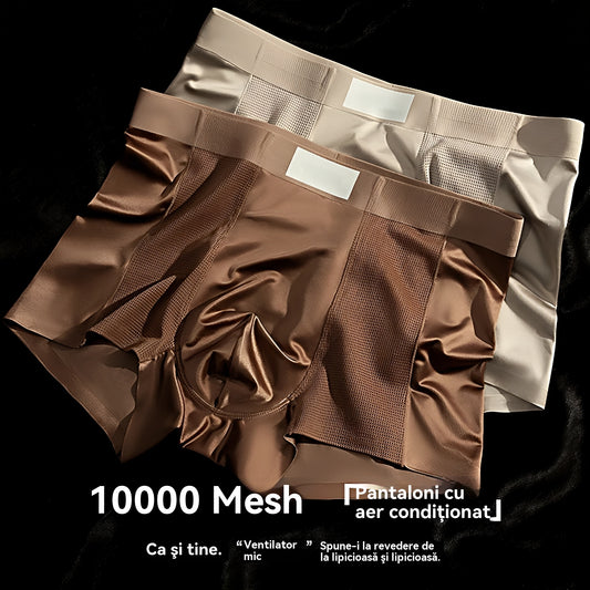 🔥【50% popusta】🩲【4 komada】Nove muške bokserice od ledene svile, ljetne prozračne satenske bokserice